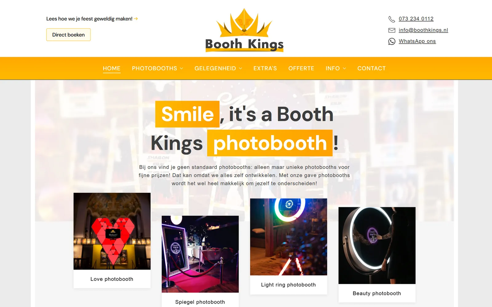 De website boothkings.nl