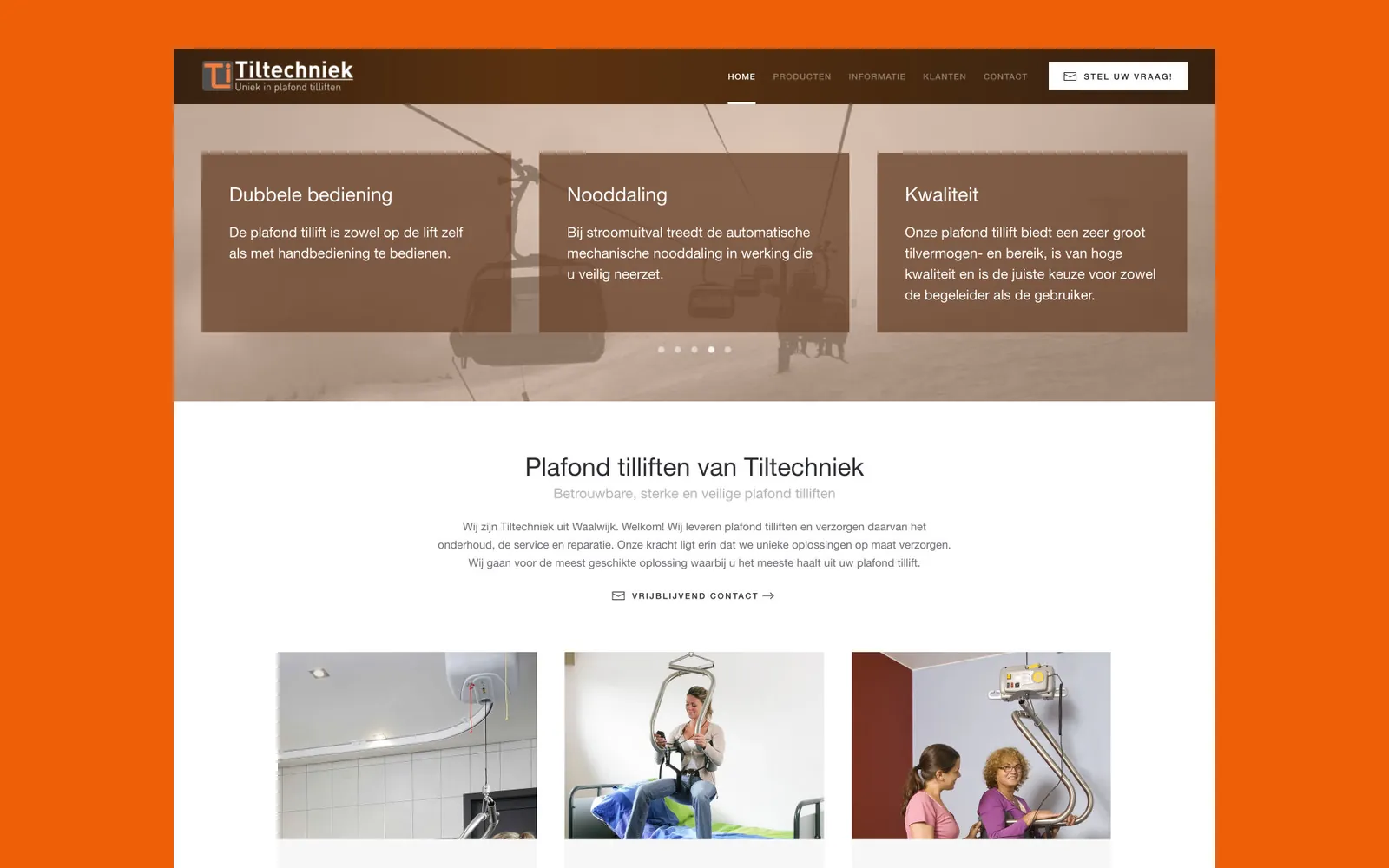De website plafond-tillift.nl