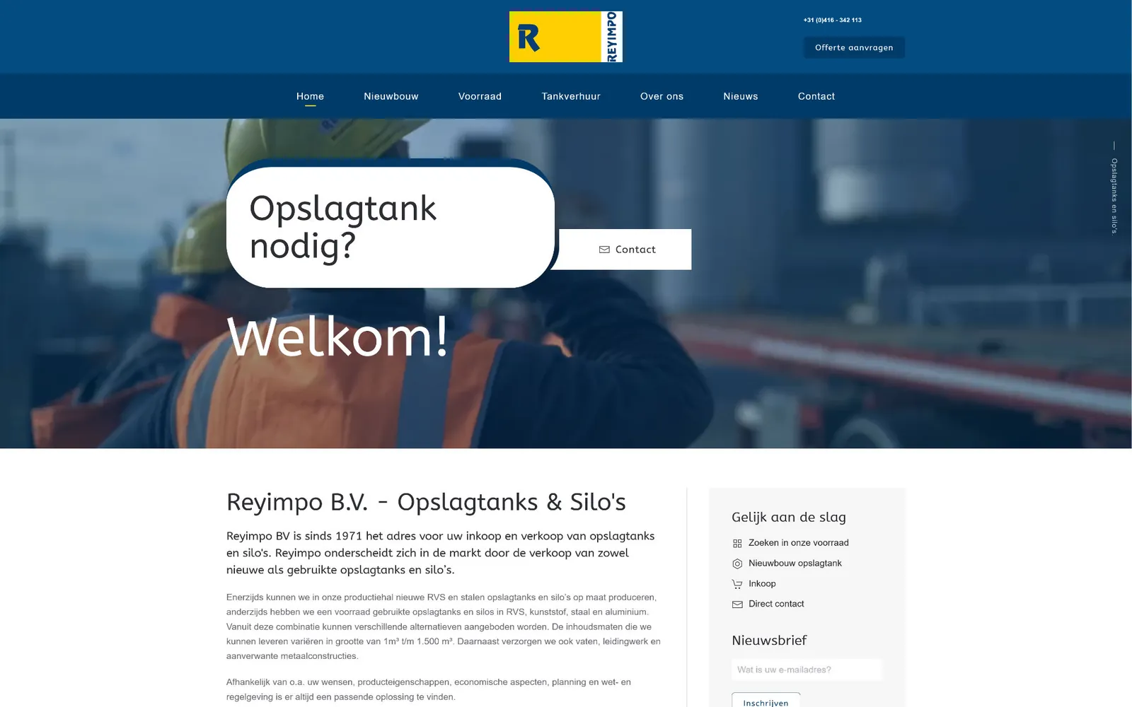 De website reyimpo.nl