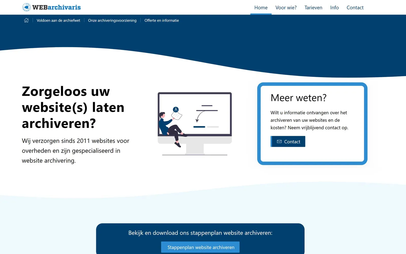 De website webarchivaris.nl