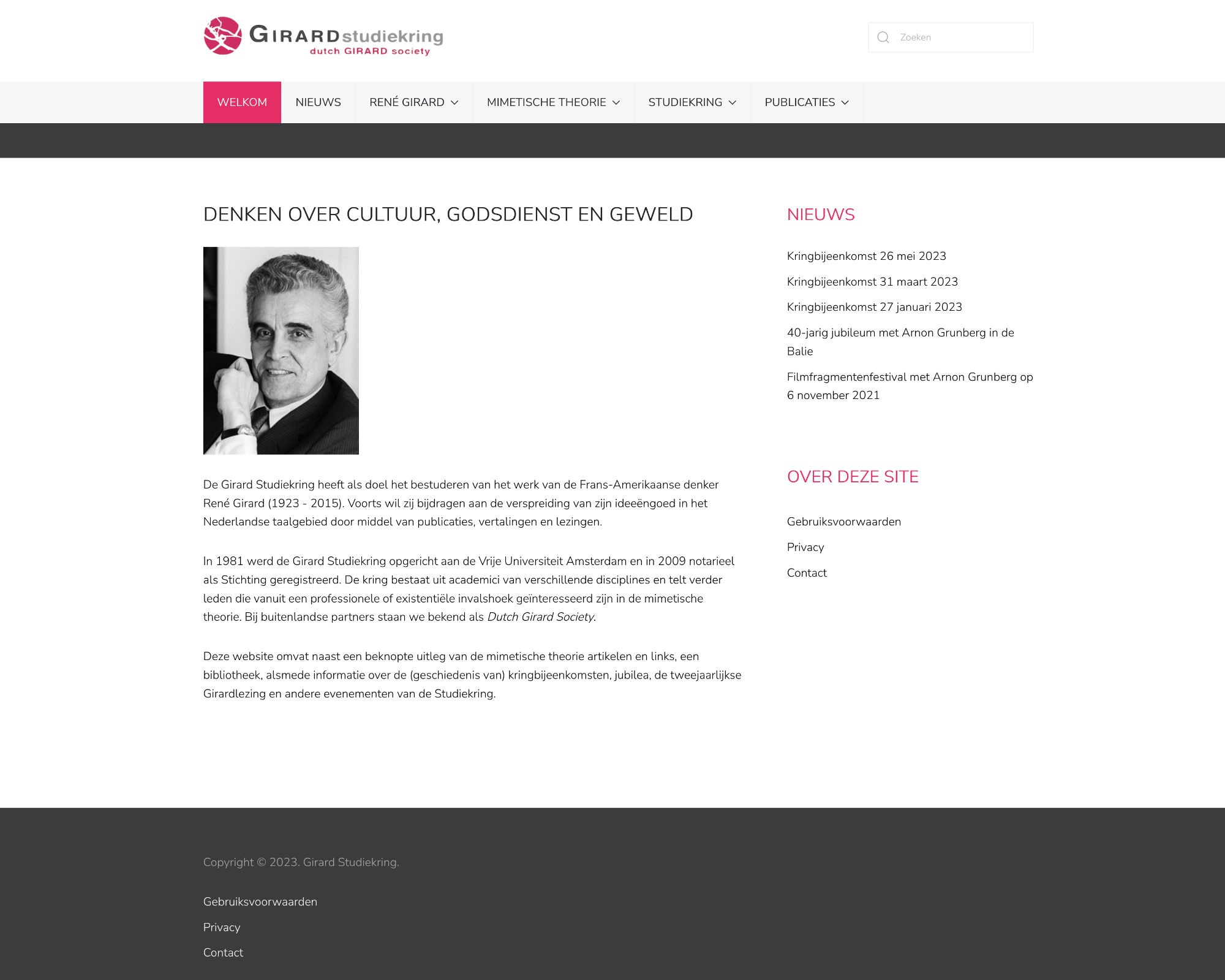 Website Girard Studiekring