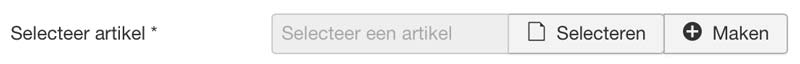 Joomla selecteer artikel