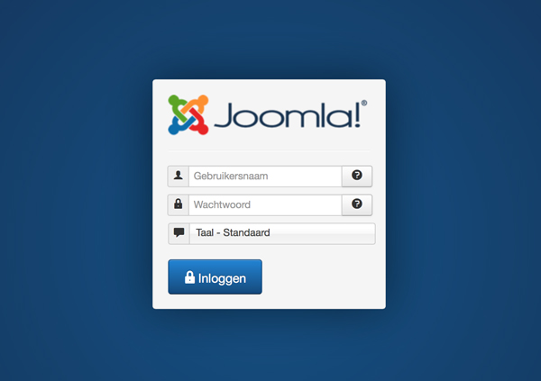 joomla inloggen