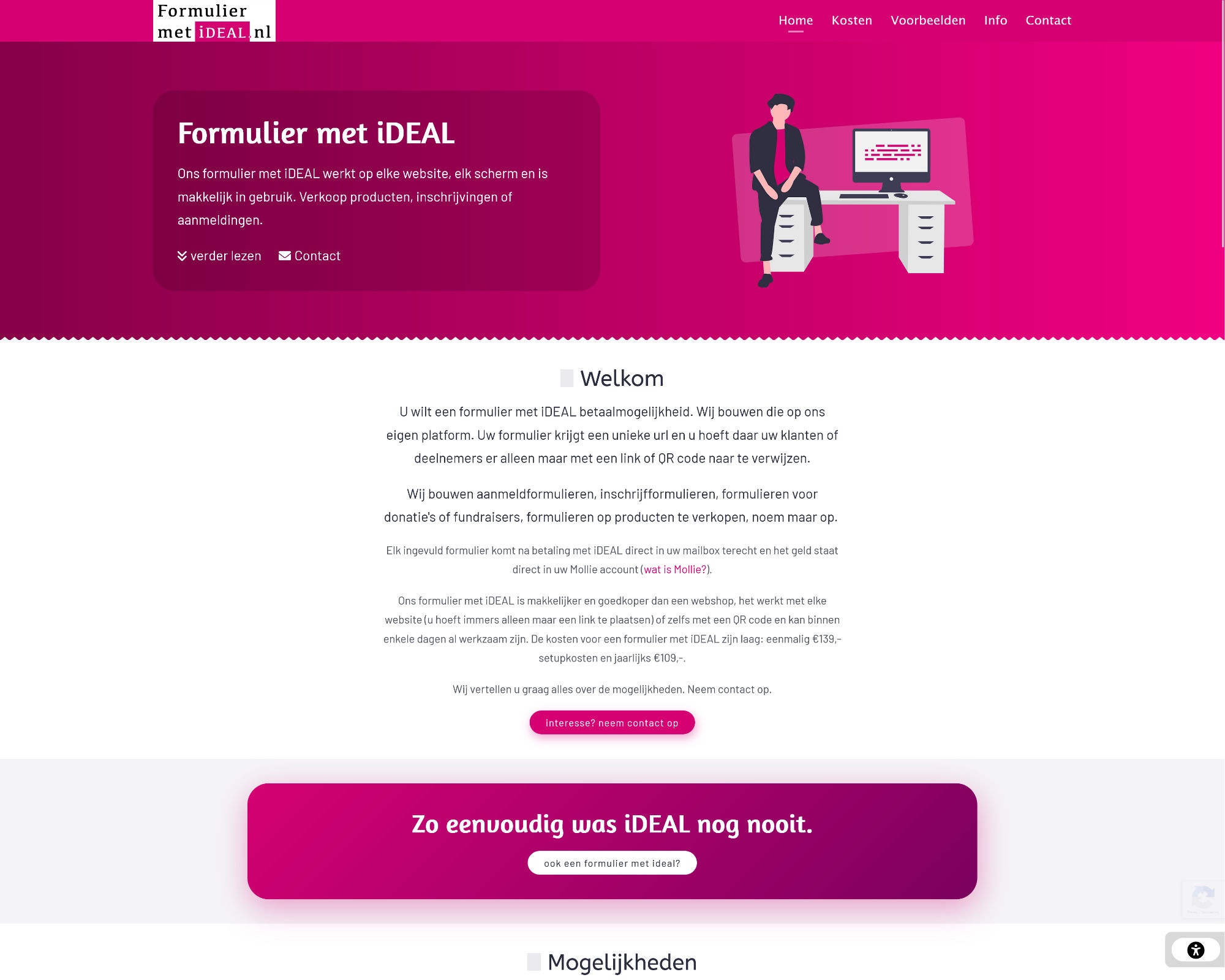 Formulier met iDEAL webdesign