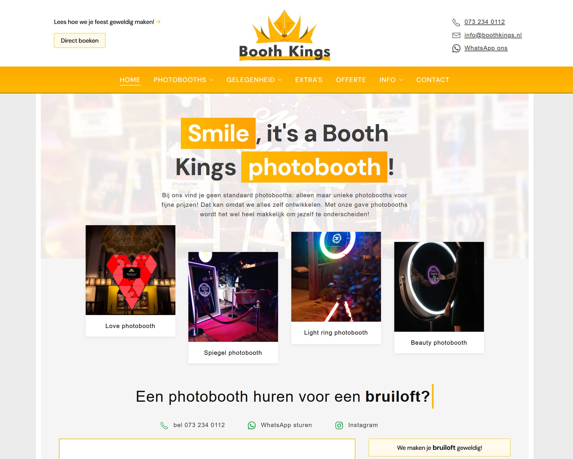Booth Kings webdesign