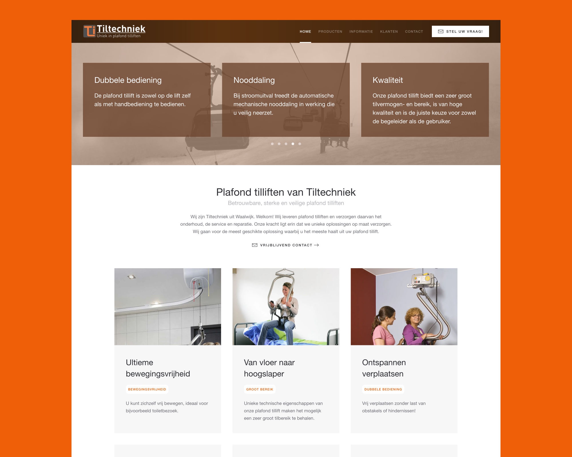 Plafond Tillift webdesign