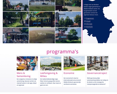 Regio Hart van Brabant webdesign